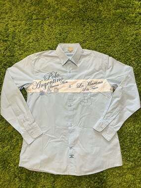 La Martina Polo Player Gear Long Sleeve Button Down Shirt XL
